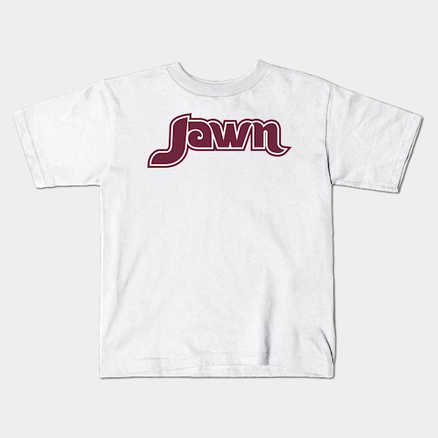 Throwback Jawn Philadelphia Baseball Sports Philly Kids T-Shirt by JRoseGraphics